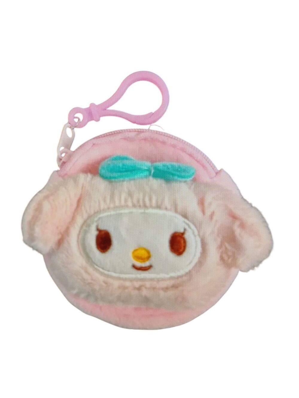 Plush  zip coin  pouch  My Melody Hello Kitty